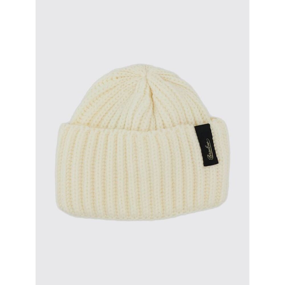 Borsalino Women Borsalino Virgin Wool Beanie Hat With Cuff And Logo